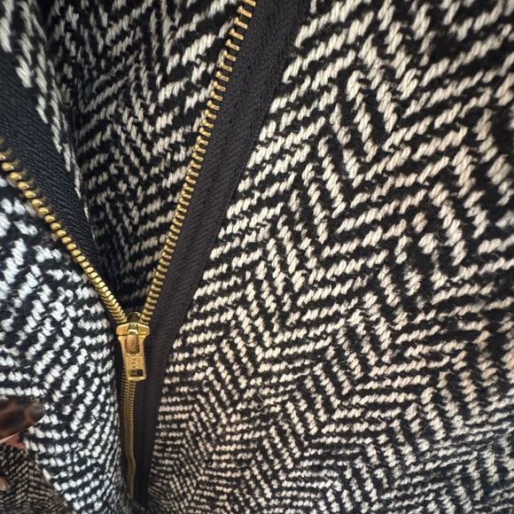 J. Crew Herringbone Black and White Wool Blend Size 6 - Picture 5 of 8